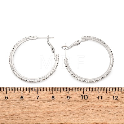 Brass Micro Pave Cubic Zirconia Stud Earrings EJEW-R025-32P-1