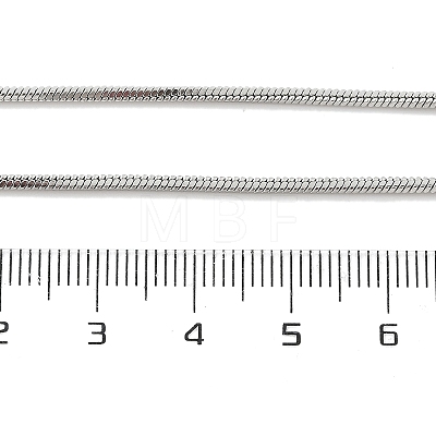 Non-Tarnish 304 Stainless Steel Round Snake Chain Necklace for Men Women NJEW-K245-012C-1