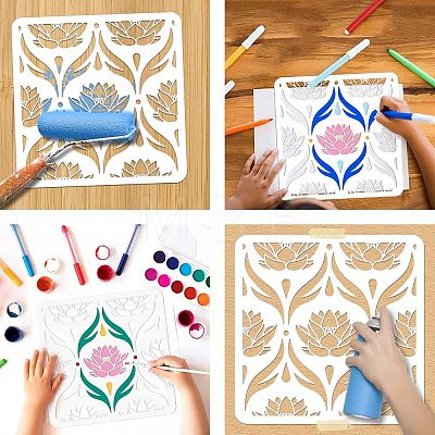 PET Hollow Out Drawing Painting Stencils DIY-WH0405-0004-1