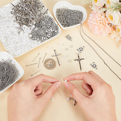   DIY Rosary Bracelet Necklace Making Kit DIY-PH0009-85-1