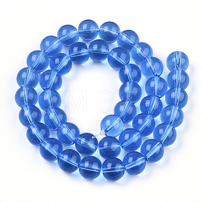 Transparent Glass Beads Strands GLAA-T032-T10mm-04-1