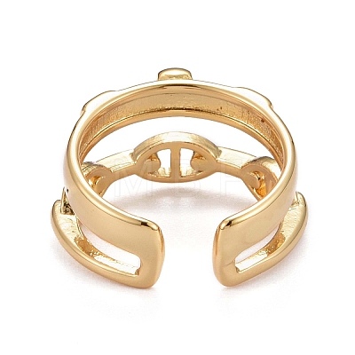 Brass Cuff Rings KK-H741-08G-1