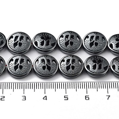 Synthetic Non-Magnetic Hematite Hollow Beads Strands G-H303-B07-1