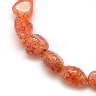 Nuggets Synthetical Crackle Agate Beads Strands G-P031-01-1