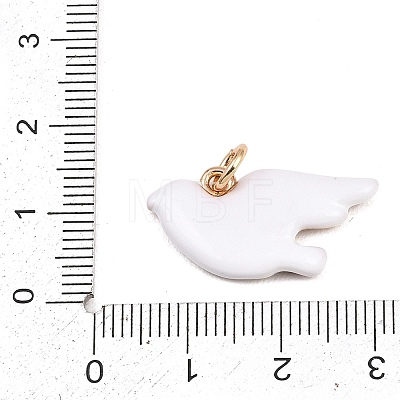 Brass Enamel Pendants ENAM-I087-03B-1