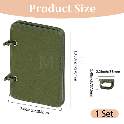4Pcs Rectangle Velvet Binder Badge Armband Patch Display Board DIY-WH20062-165A-1