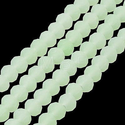 Imitation Jade Solid Color Glass Beads Strands EGLA-A034-J10mm-MD01-1