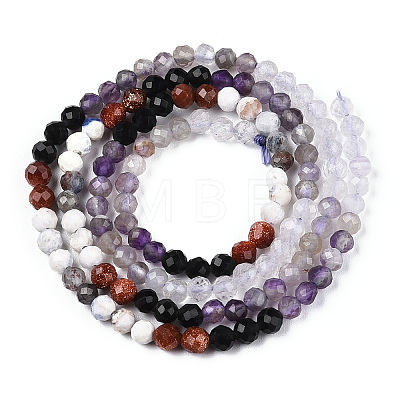 Natural Mixed Gemstone Beads Strands G-D080-A01-02-24-1