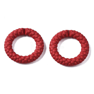 Spray Painted CCB Plastic Linking Rings CCB-Q091-010E-1