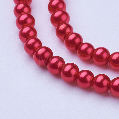 Glass Pearl Beads Strands X-HY-4D-B70-1