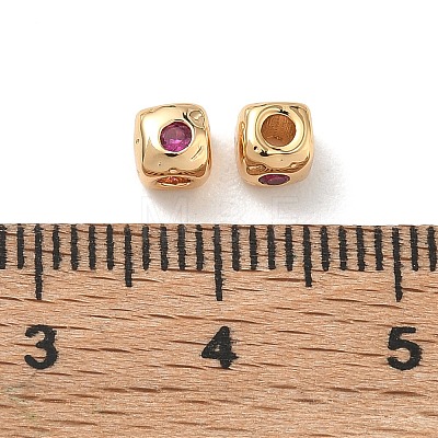 SHEGRACE Brass Cubic Zirconia Beads XGRQ4H341-682G-A-1