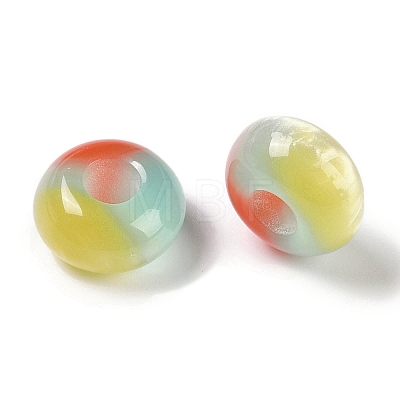 Triple Color Resin European Beads RESI-F055-06B-1