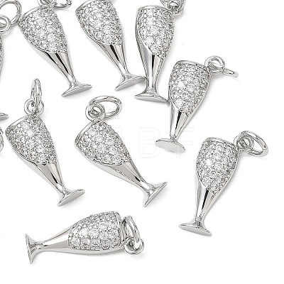 SHEGRACE Brass Clear Cubic Zirconia Pendants XGRQ3K848-525P-1