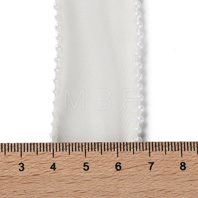 5 Yards ABS Pearl Edged Mesh Ribbon for Bowknot Making OCOR-B004-01A-06-1