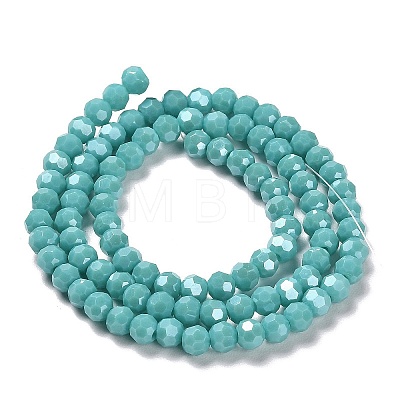 Electroplate Opaque Glass Beads Strands LS-EGLA-A035-P4mm-A12-1