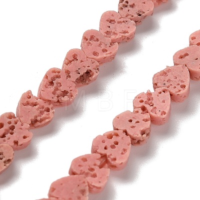 Synthetic Lava Rock Dyed Beads Strands G-R010-01G-1