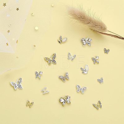 16 Style Alloy Rhinestone Cabochons FIND-CA0005-65-1