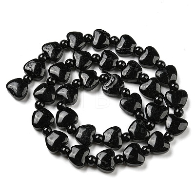 Natural Black Tourmaline Beads Strands G-C062-A01-01-1