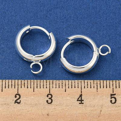 201 Stainless Steel Huggie Hoop Earring Findings STAS-P283-01V-S-1