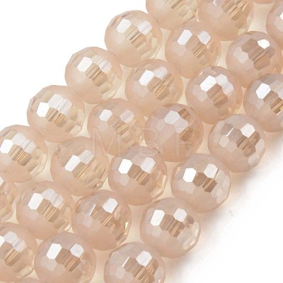 Electroplate Glass Beads Strands EGLA-S194-08-1