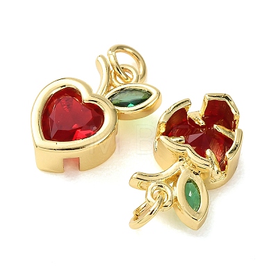 Brass Micro Pave Cubic Zirconia Pendants CU-E003-12G-B-1