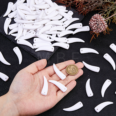 100Pcs Opaque Acrylic Pendants MACR-FH0001-29-1