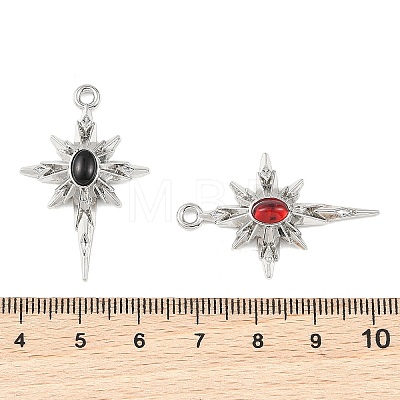 Alloy Glass Pendants ALRI-L052-02P-1
