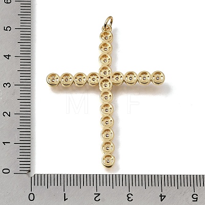 Brass Micro Pave Clear Cubic Zirconia Pendants CU-CBA9883-05I-G-1