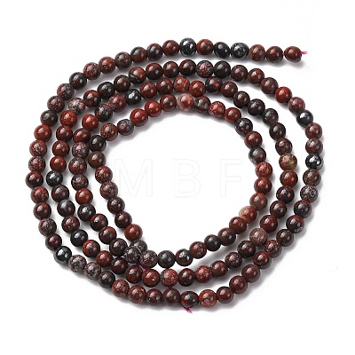 Natural Brecciated Jasper Beads Strands G-Z116-A15-3mm-1