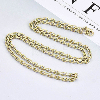 Brass Cable Chains Necklace Making MAK-N034-004A-MG-1