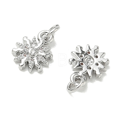 SHEGRACE Brass Micro Pave Cubic Zirconia Pendants XGRQ3D283-459P-1