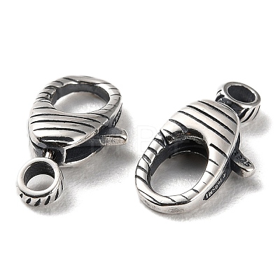 925 Thailand Sterling Silver Lobster Claw Clasps STER-D003-35AS-1