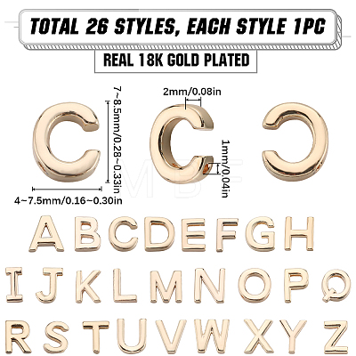 SUNNYCLUE 26Pcs 26 Styles Brass Charms KK-SC0004-03-1