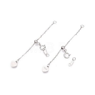 Anti-Tarnish 925 Sterling Silver Chain Extenders STER-N016-42P-1