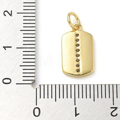 Rack Plating Brass Micro Pave Cubic Zirconia Pendants X-KK-K392-03G-04-1