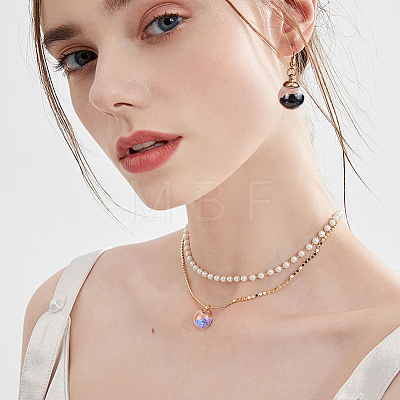 Glass Ball Pendants GLAA-PH0007-58-1