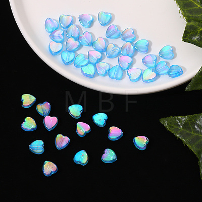 100Pcs Eco-Friendly Transparent Acrylic Beads TACR-YW0001-07F-1