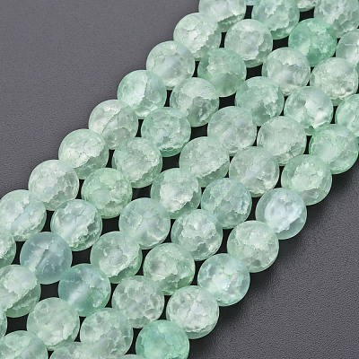 Crackle Glass Beads Strands GLAA-S192-D-008-1