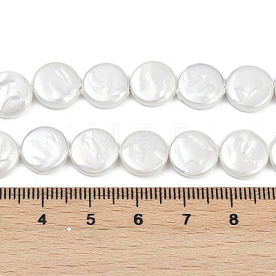 Electroplate Porcelain Imitation Pearl Beads Strands BSHE-Z009-02B-1