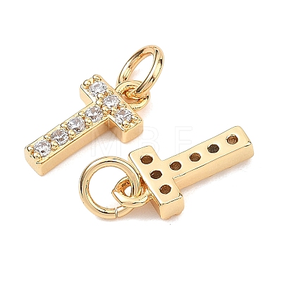 SHEGRACE Brass Micro Pave Clear Cubic Zirconia Pendants XGRQ29227-394G-T-1