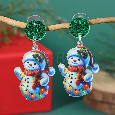 Christmas Acrylic Dangle Stud Earrings ZV5552-2-1