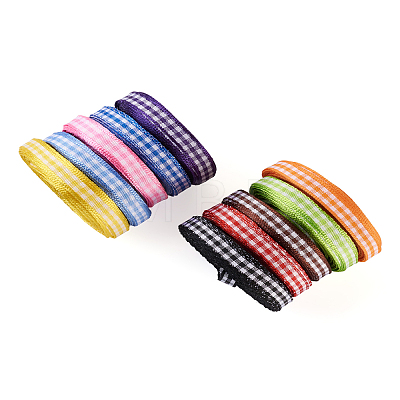 10Rolls 10 Colors Polyester Ribbon OCOR-TA0001-36A-1