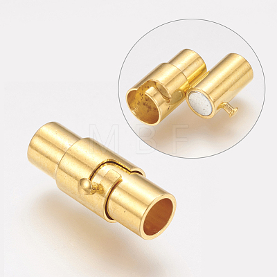 Brass Magnetic Screw Clasps X-MC078-G-1