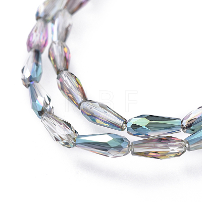 Electroplate Glass Beads Strands EGLA-L015-HP-A02-1