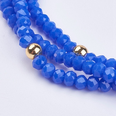 Glass Multi-strand Bracelets BJEW-I237-01-1