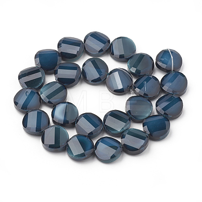 Opaque Solid Color Glass Beads Strands GLAA-N032-06-1