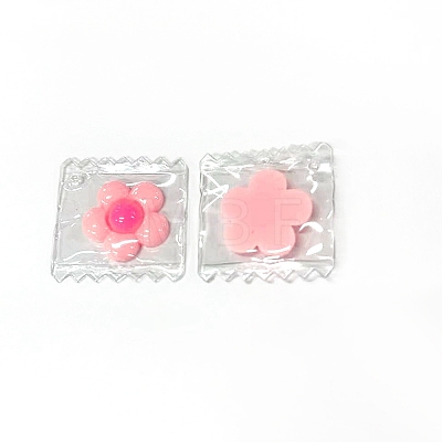 Flower Transparent Bag Pendants FIND-TAC0010-76-1