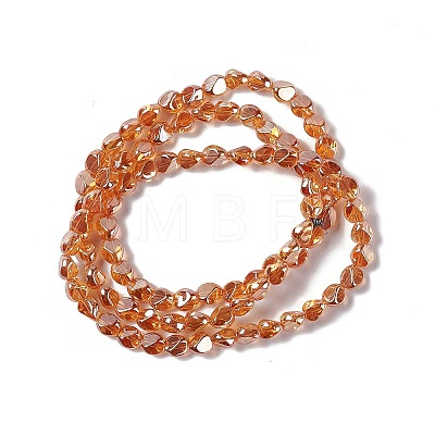 Electroplate Glass Beads Strands EGLA-L038-PL03-1