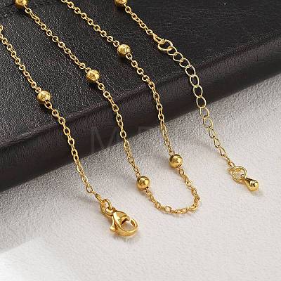 Brass Satellite Chains Necklaces for Women NJEW-D302-28G-1