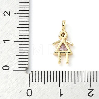 Brass Micro Pave Cubic Zirconia Pendants ZIRC-I356-17G-B10-1